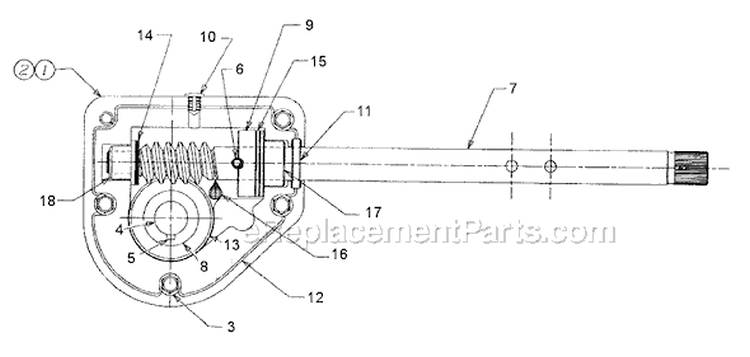 Page C Diagram and Parts List for 31AE600E161 1998 Yard Machines Snow Blower